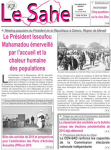 Le Sahel, 9211 - Président de la Répuplique préside une réunion du Comité interministtériel ....
